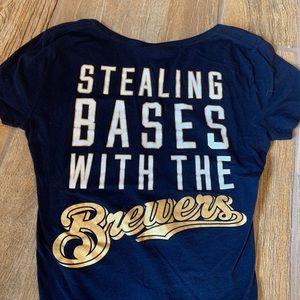 PINK Brewers shirt sleeve T shirt